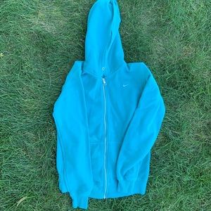 Blue Nike Zip Up Hoodie